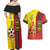 Ghana Football Couples Matching Off Shoulder Maxi Dress and Hawaiian Shirt Black Stars Soccer - Road To Champion - Wonder Print Shop