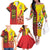 Ghana Football Family Matching Off The Shoulder Long Sleeve Dress and Hawaiian Shirt Black Stars Soccer - Road To Champion - Wonder Print Shop