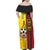 Ghana Football Family Matching Off Shoulder Maxi Dress and Hawaiian Shirt Black Stars Soccer - Road To Champion - Wonder Print Shop