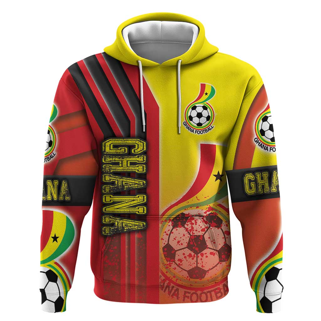 Ghana Football Hoodie Black Stars Soccer - Road To Champion - Wonder Print Shop