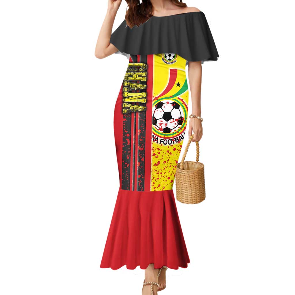 Ghana Football Mermaid Dress Black Stars Soccer - Road To Champion - Wonder Print Shop