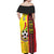 Ghana Football Off Shoulder Maxi Dress Black Stars Soccer - Road To Champion - Wonder Print Shop