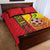 Ghana Football Quilt Bed Set Black Stars Soccer - Road To Champion - Wonder Print Shop