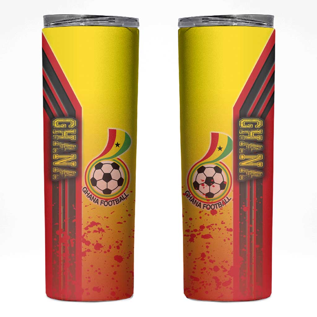 Ghana Football Skinny Tumbler Black Stars Soccer - Road To Champion - Wonder Print Shop