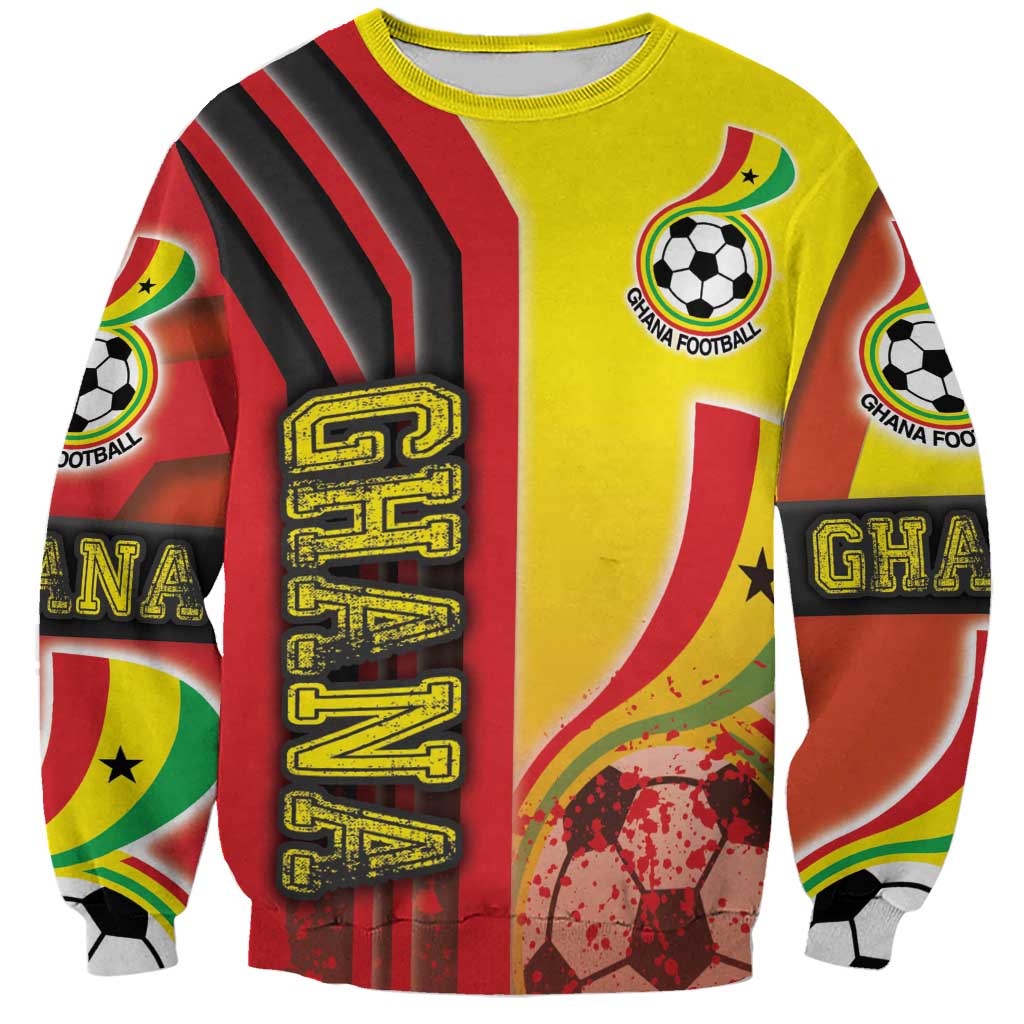 Ghana Football Sweatshirt Black Stars Soccer - Road To Champion - Wonder Print Shop