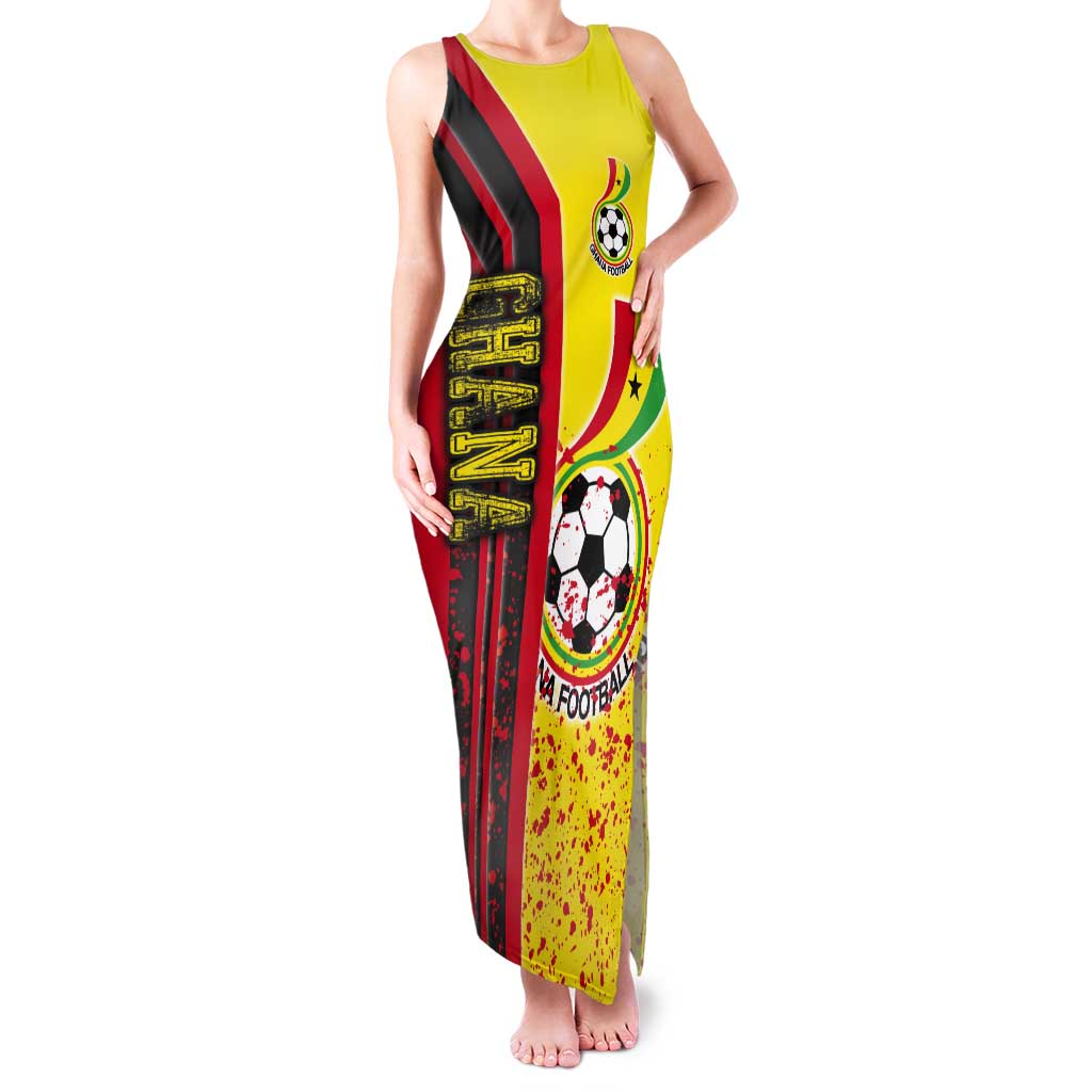 Ghana Football Tank Maxi Dress Black Stars Soccer - Road To Champion - Wonder Print Shop