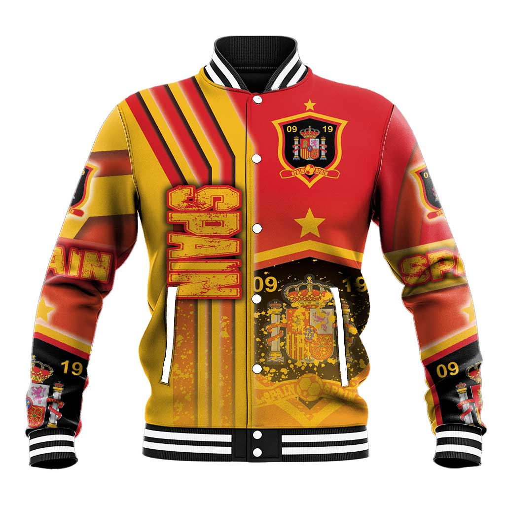 Spain Football Baseball Jacket La Roja Soccer - Road To Champion - Wonder Print Shop