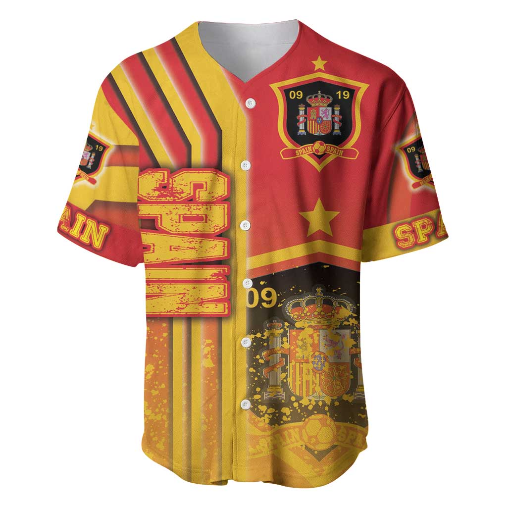 Spain Football Baseball Jersey La Roja Soccer - Road To Champion - Wonder Print Shop