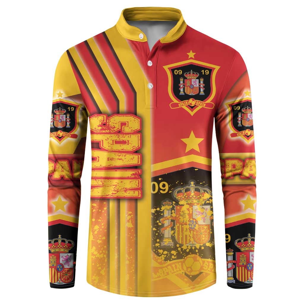 Spain Football Button Sweatshirt La Roja Soccer - Road To Champion - Wonder Print Shop