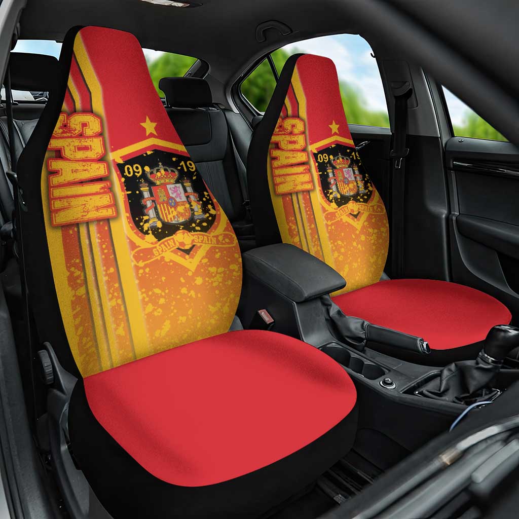 Spain Football Car Seat Cover La Roja Soccer - Road To Champion - Wonder Print Shop