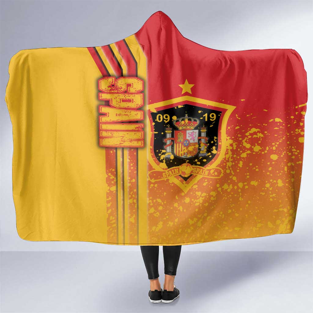 Spain Football Hooded Blanket La Roja Soccer - Road To Champion - Wonder Print Shop