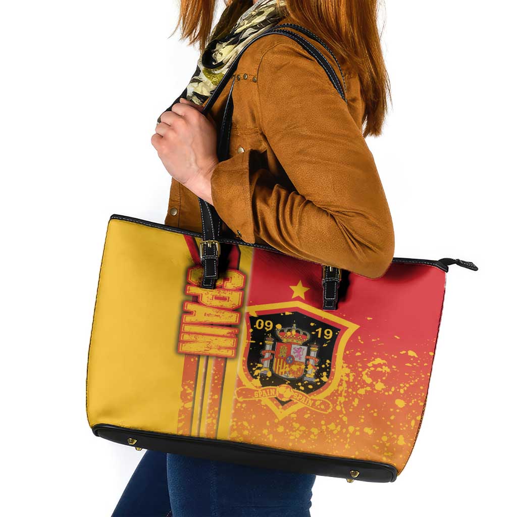 Spain Football Leather Tote Bag La Roja Soccer - Road To Champion