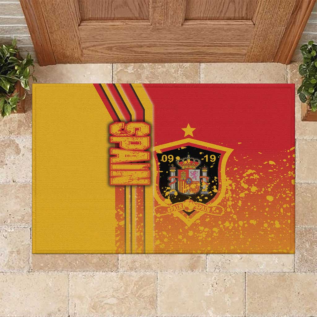 Spain Football Rubber Doormat La Roja Soccer - Road To Champion - Wonder Print Shop