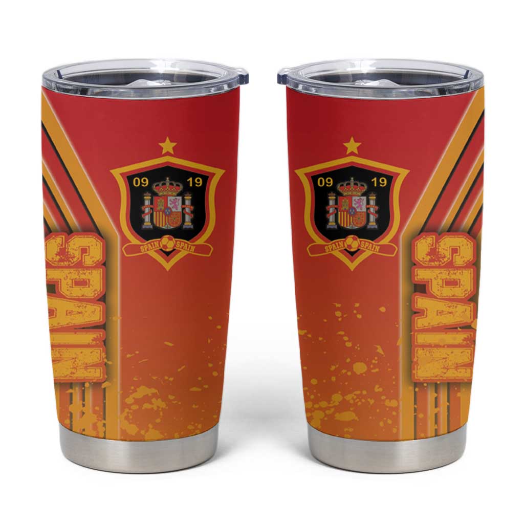 Spain Football Tumbler Cup La Roja Soccer - Road To Champion - Wonder Print Shop