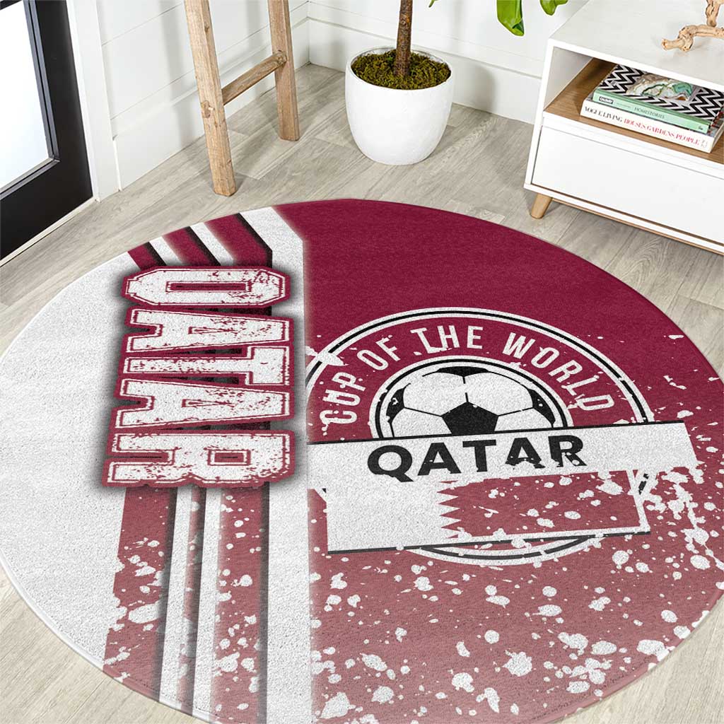 Qatar Football Round Carpet The Maroons Soccer - Road To Champion - Wonder Print Shop