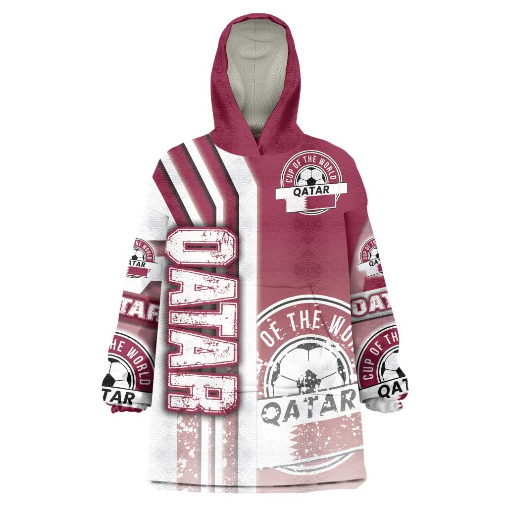 Qatar Football Wearable Blanket Hoodie The Maroons Soccer - Road To Champion