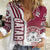 Qatar Football Women Casual Shirt The Maroons Soccer - Road To Champion