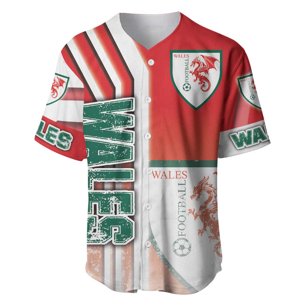 Wales Football Baseball Jersey The Dragons Soccer - Road To Champion - Wonder Print Shop