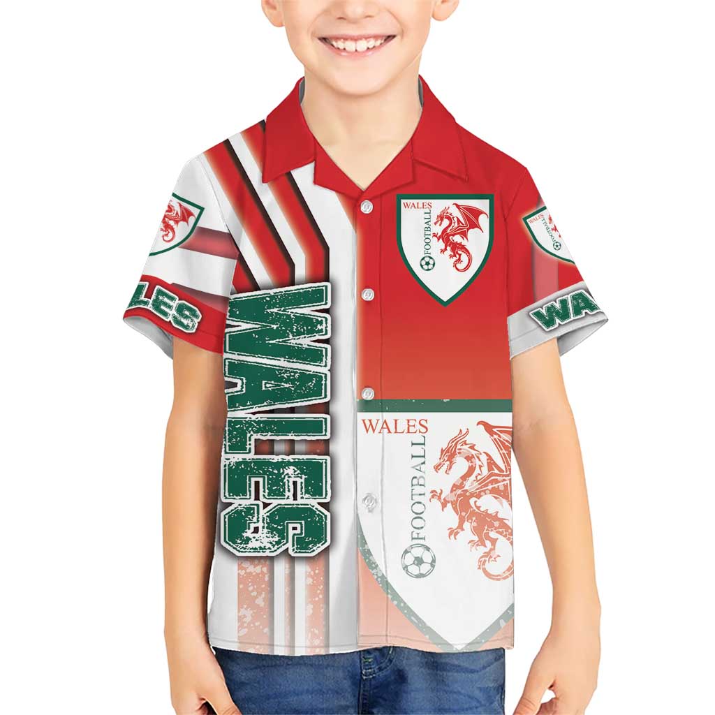 Wales Football Kid Hawaiian Shirt The Dragons Soccer - Road To Champion - Wonder Print Shop