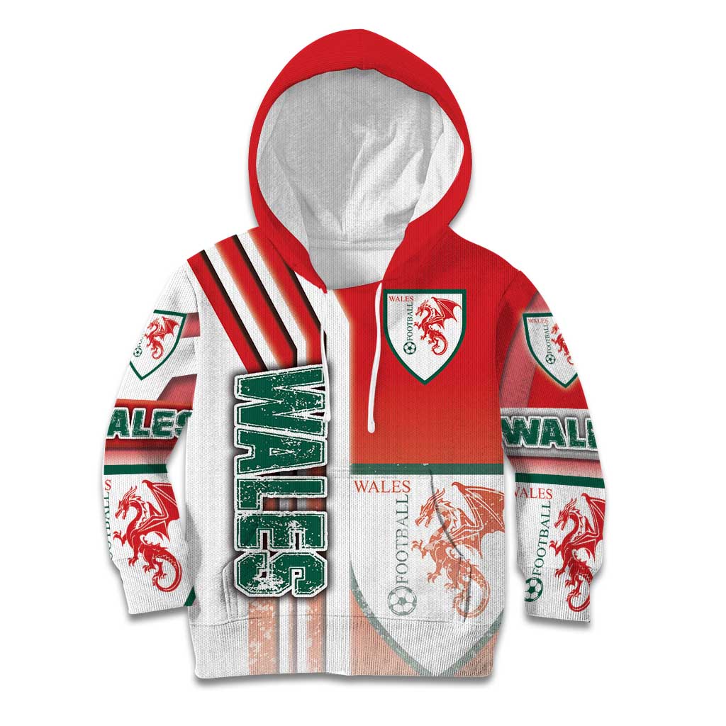 Wales Football Kid Hoodie The Dragons Soccer - Road To Champion - Wonder Print Shop