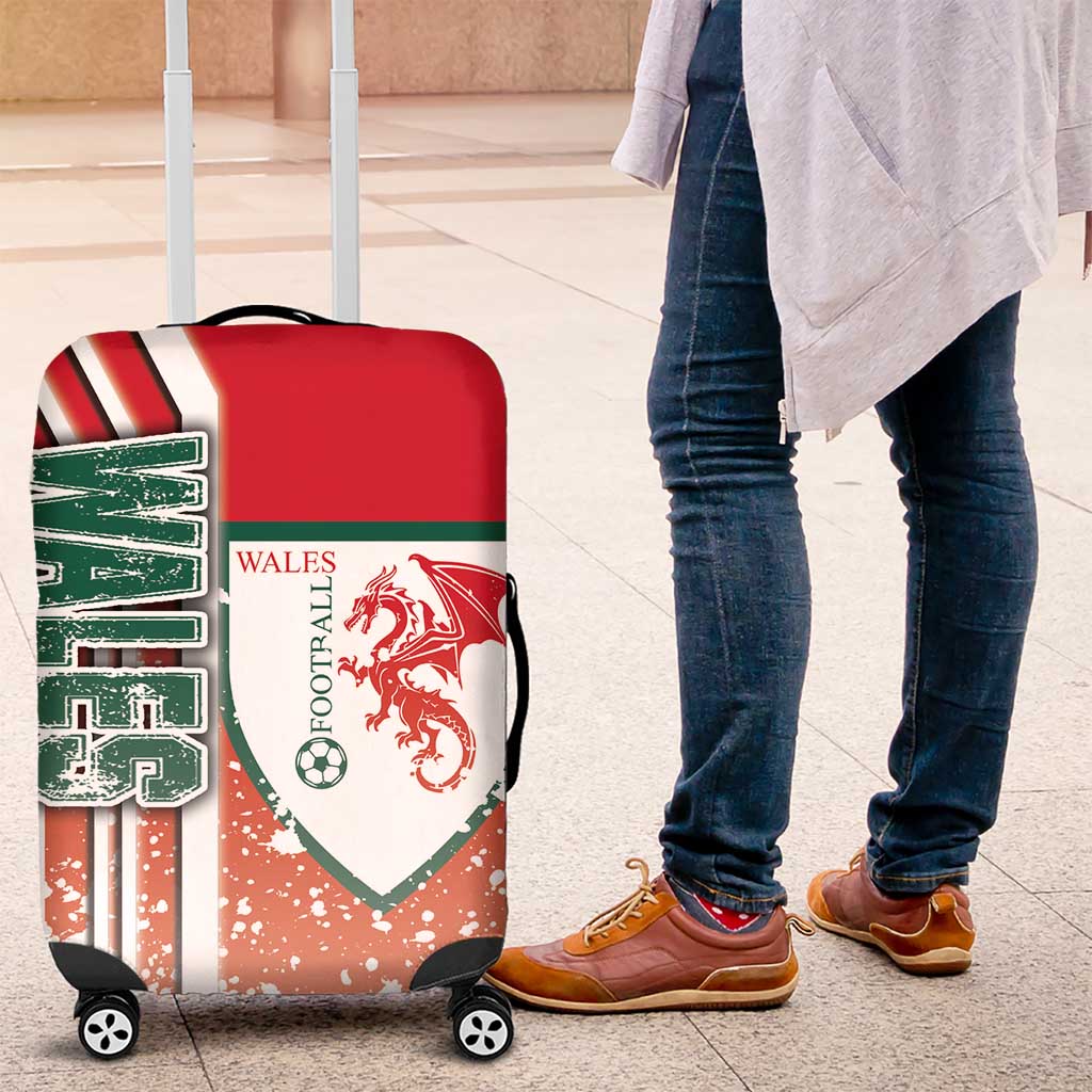 Wales Football Luggage Cover The Dragons Soccer - Road To Champion - Wonder Print Shop