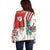 Wales Football Off Shoulder Sweater The Dragons Soccer - Road To Champion