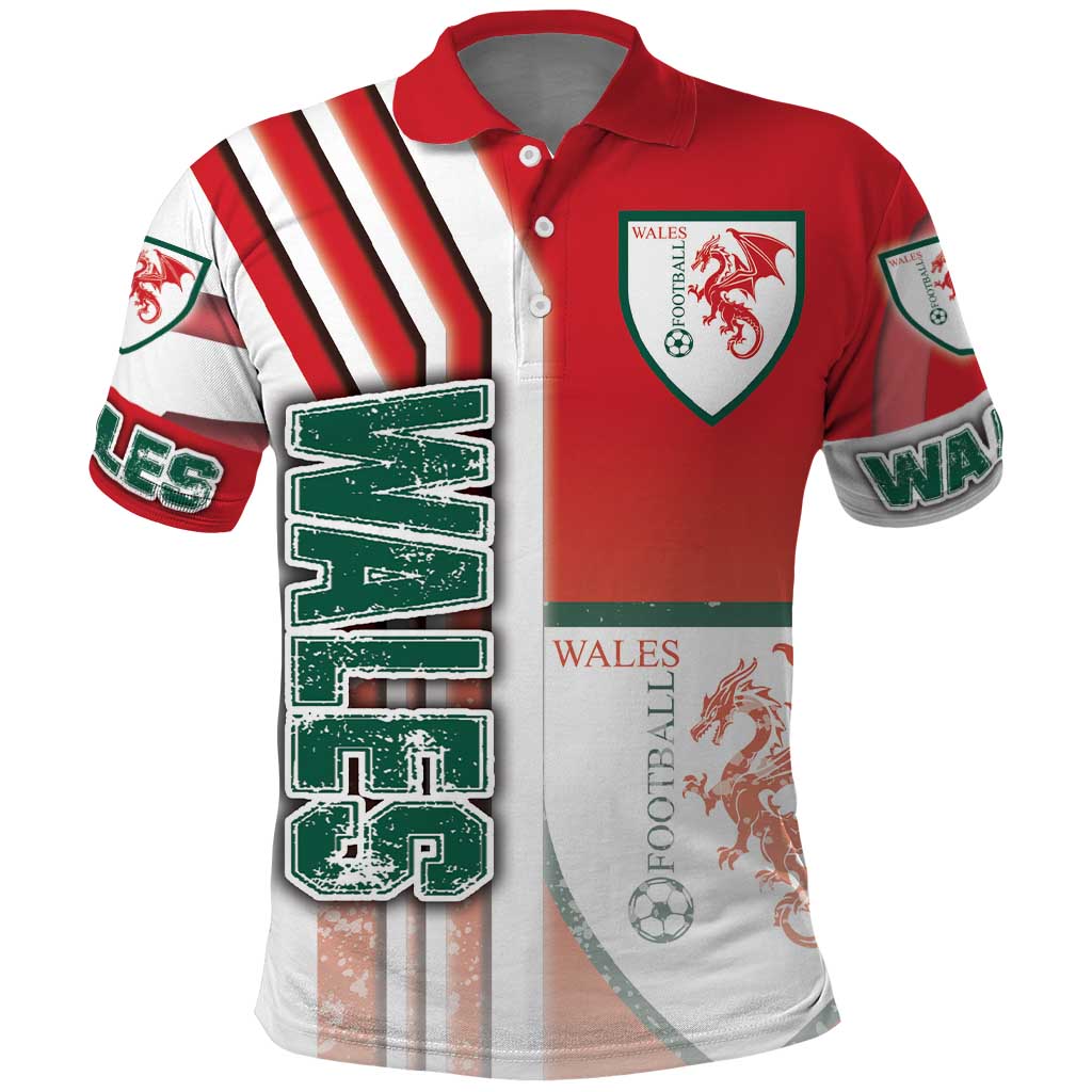 Wales Football Polo Shirt The Dragons Soccer - Road To Champion - Wonder Print Shop