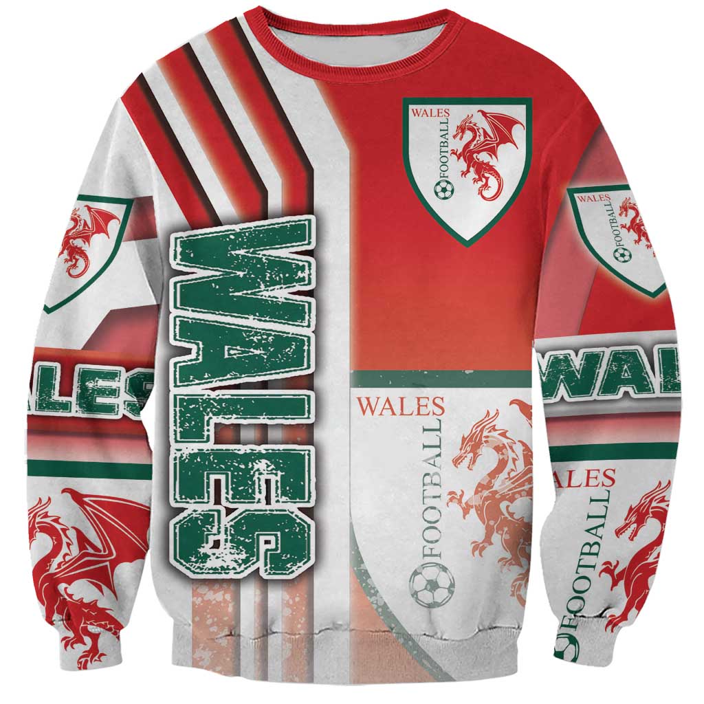 Wales Football Sweatshirt The Dragons Soccer - Road To Champion