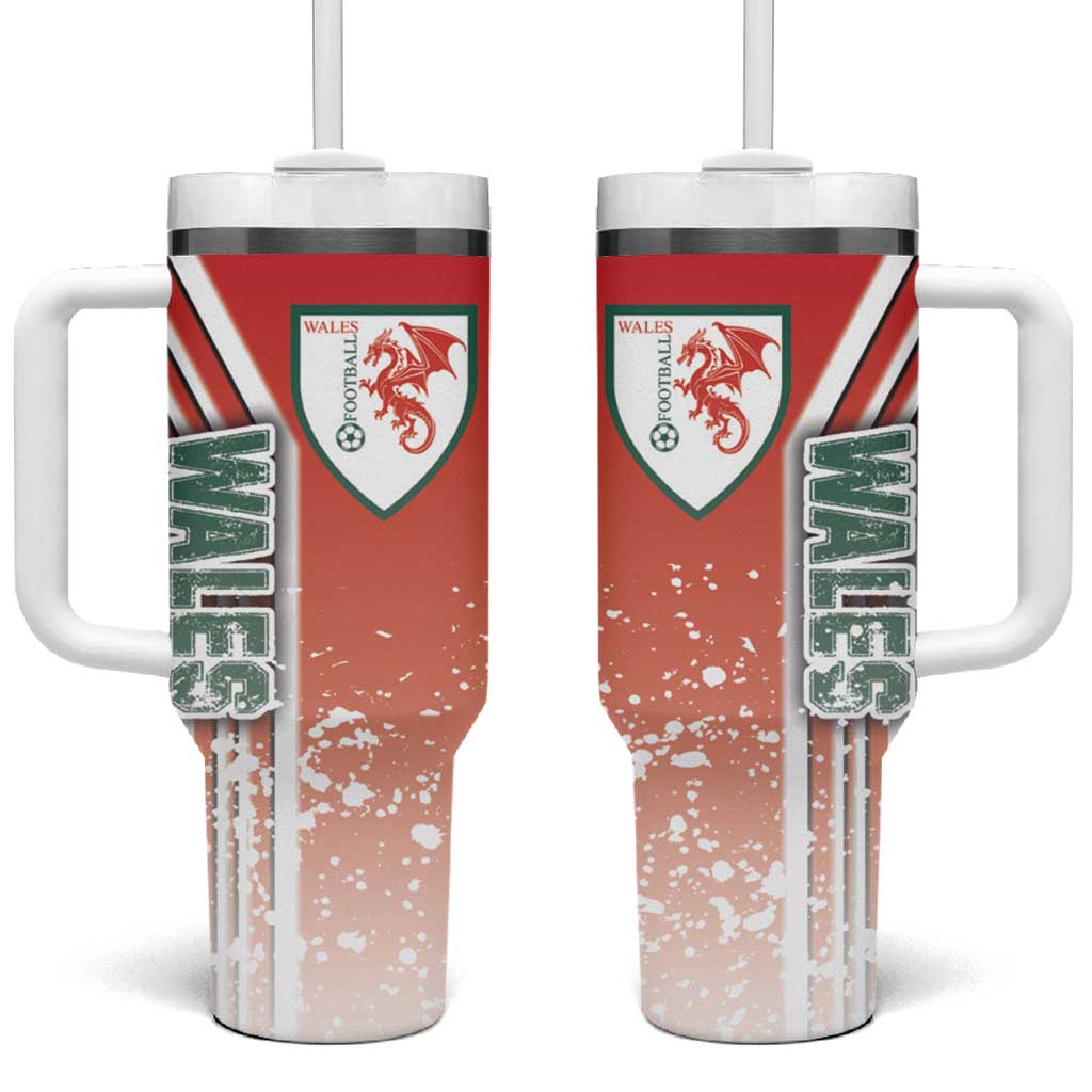 Wales Football Tumbler With Handle The Dragons Soccer - Road To Champion