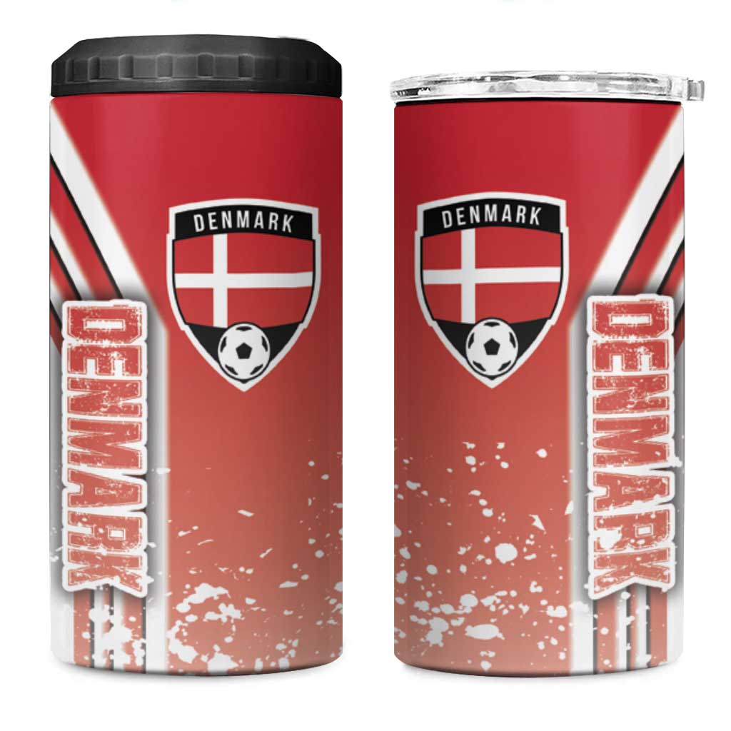 Denmark Football 4 in 1 Can Cooler Tumbler Danish Dynamite Soccer - Road To Champion