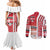 Denmark Football Couples Matching Mermaid Dress and Long Sleeve Button Shirt Danish Dynamite Soccer - Road To Champion