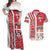 Denmark Football Couples Matching Off Shoulder Maxi Dress and Hawaiian Shirt Danish Dynamite Soccer - Road To Champion