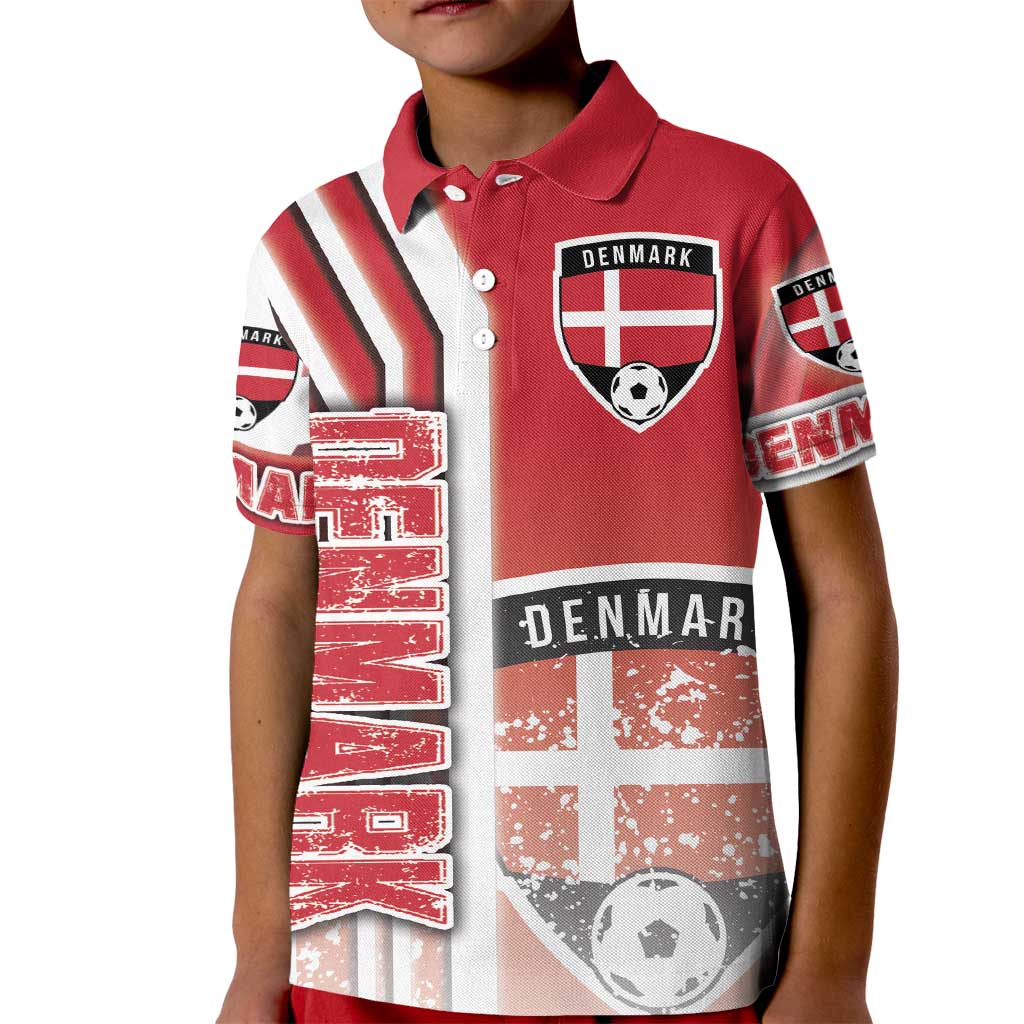 Denmark Football Kid Polo Shirt Danish Dynamite Soccer - Road To Champion - Wonder Print Shop