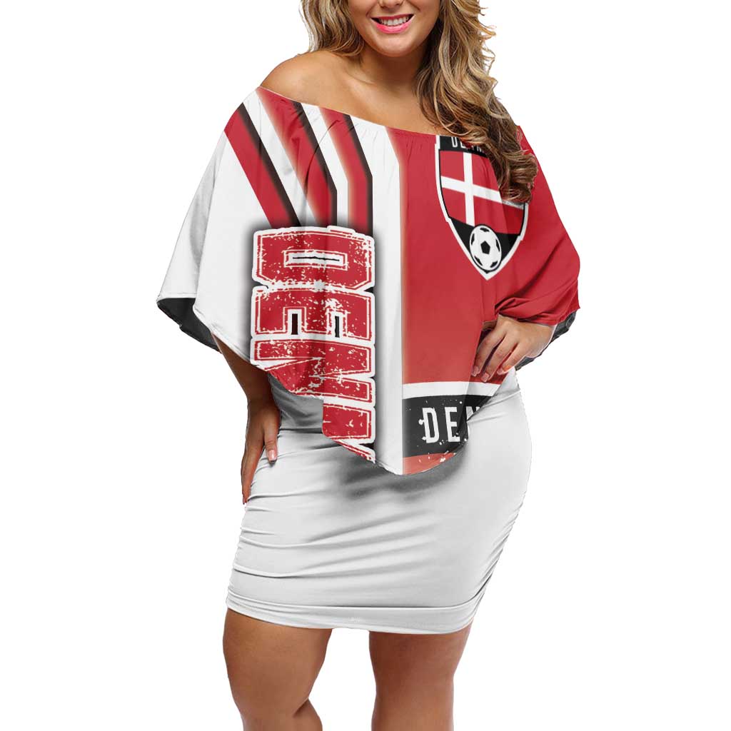 Denmark Football Off Shoulder Short Dress Danish Dynamite Soccer - Road To Champion - Wonder Print Shop