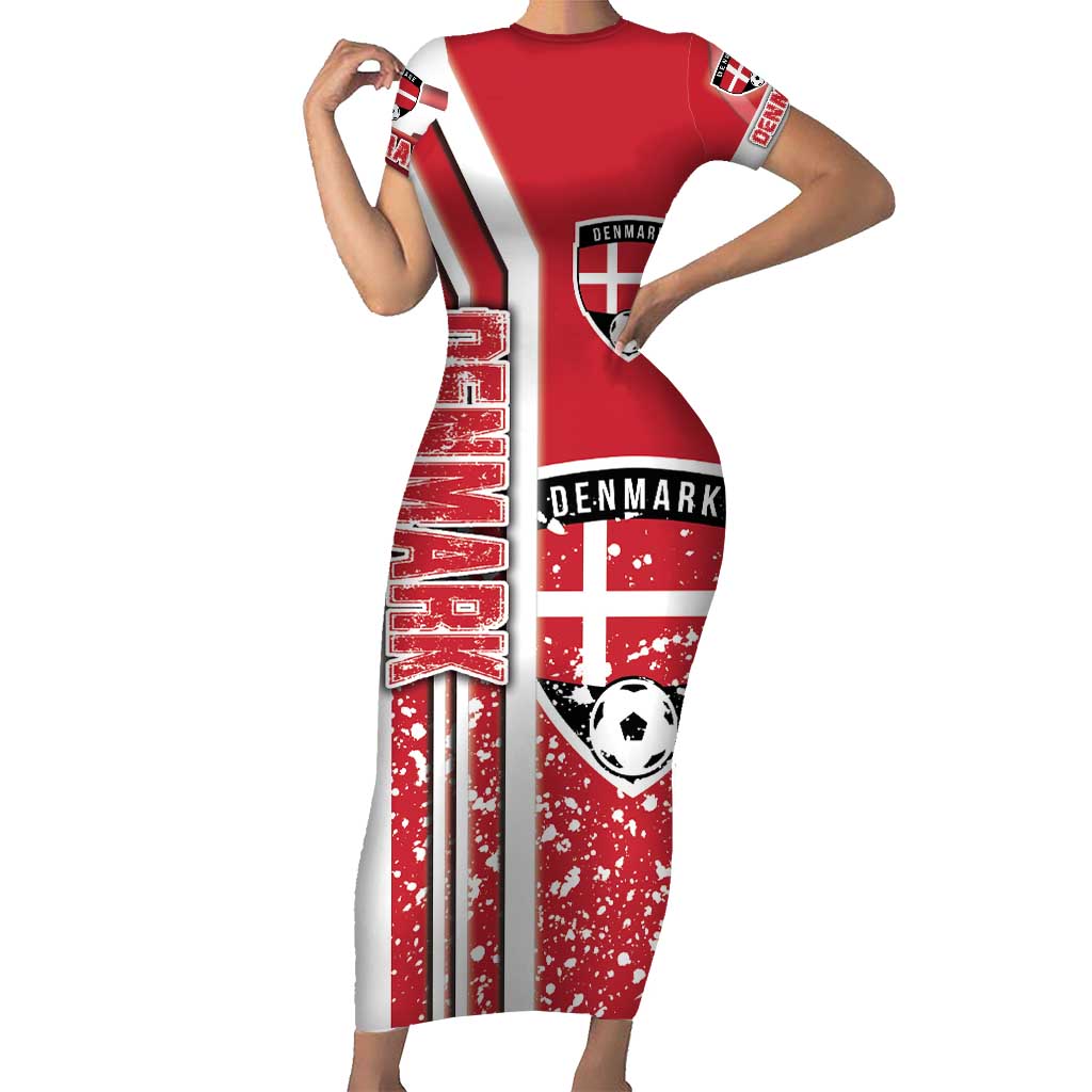 Denmark Football Short Sleeve Bodycon Dress Danish Dynamite Soccer - Road To Champion