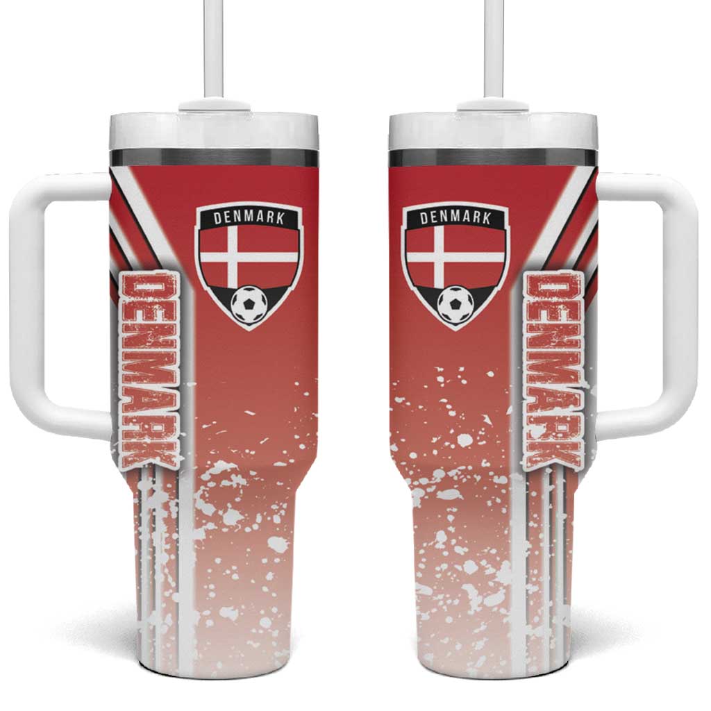 Denmark Football Tumbler With Handle Danish Dynamite Soccer - Road To Champion - Wonder Print Shop