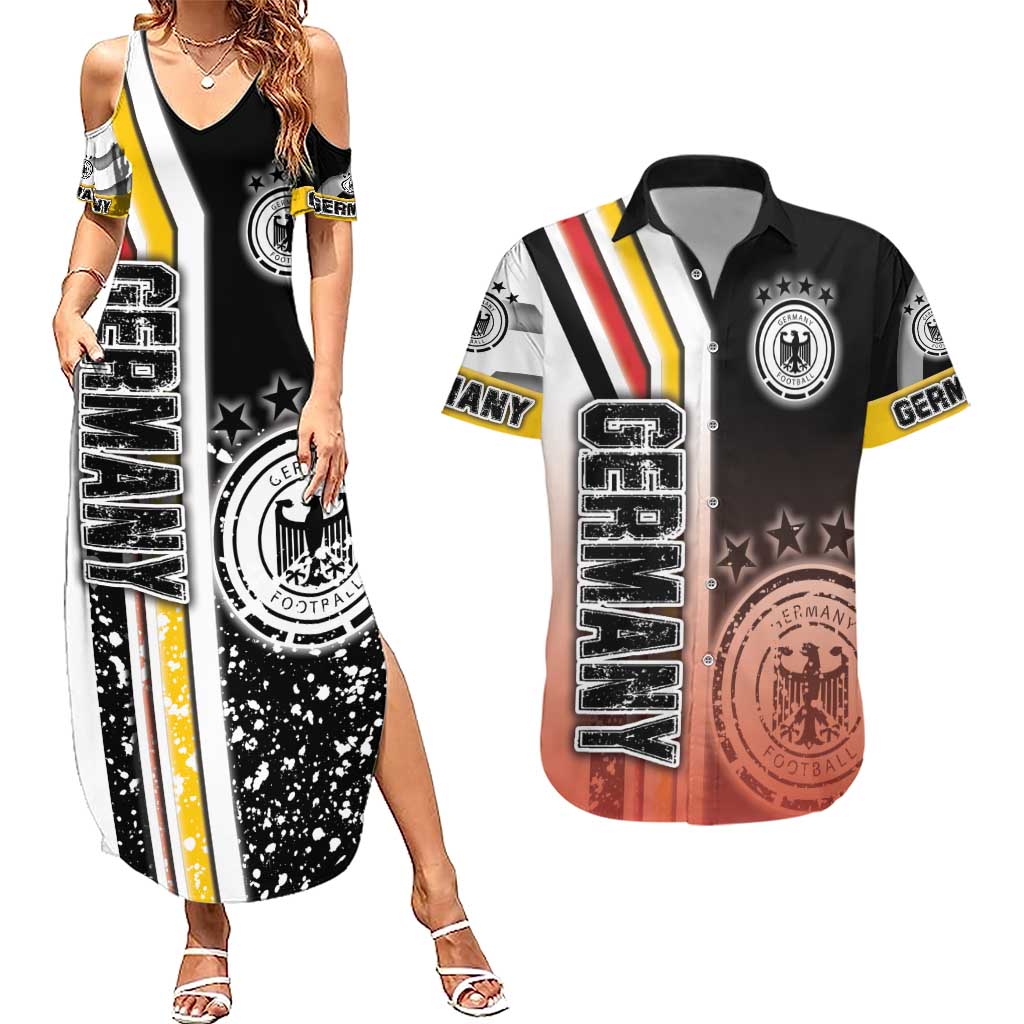 Germany Football Couples Matching Summer Maxi Dress and Hawaiian Shirt Die Mannschaft Soccer - Road To Champion