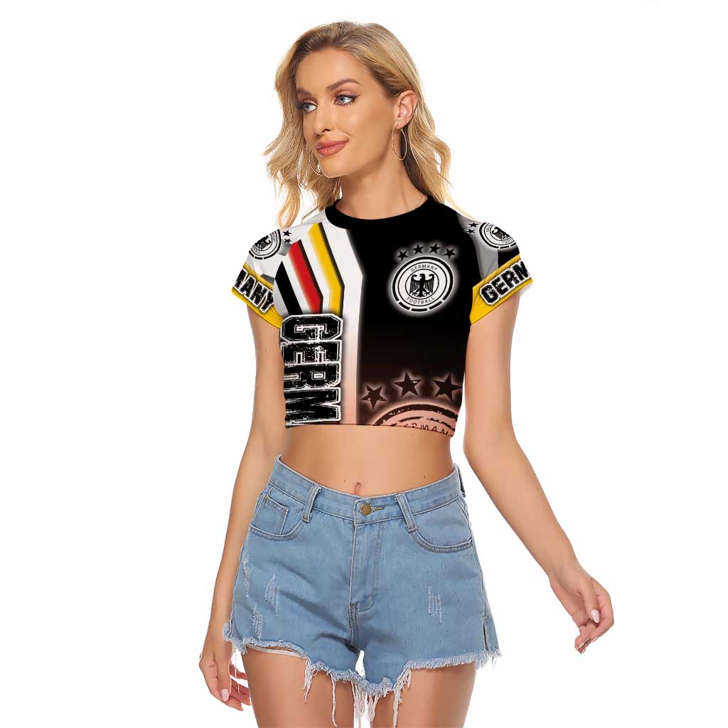 Germany Football Raglan Cropped T Shirt Die Mannschaft Soccer - Road To Champion