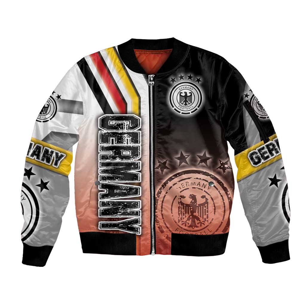 Germany Football Sleeve Zip Bomber Jacket Die Mannschaft Soccer - Road To Champion