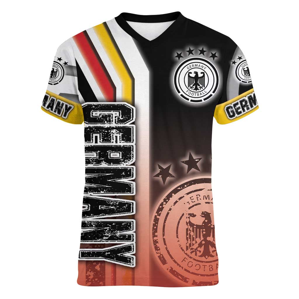 Germany Football Women V-Neck T-Shirt Die Mannschaft Soccer - Road To Champion