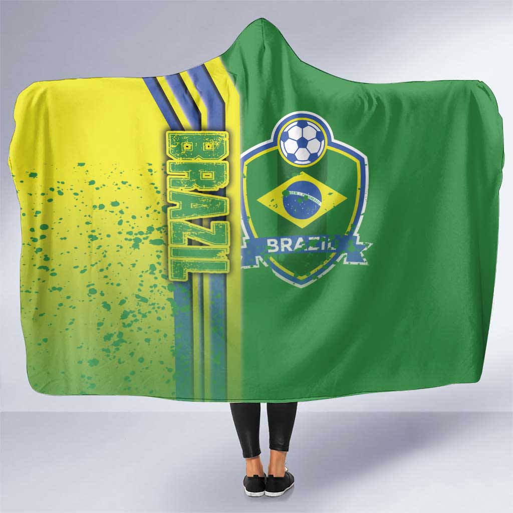 Brazil Football Hooded Blanket Selecao Soccer - Road To Champion