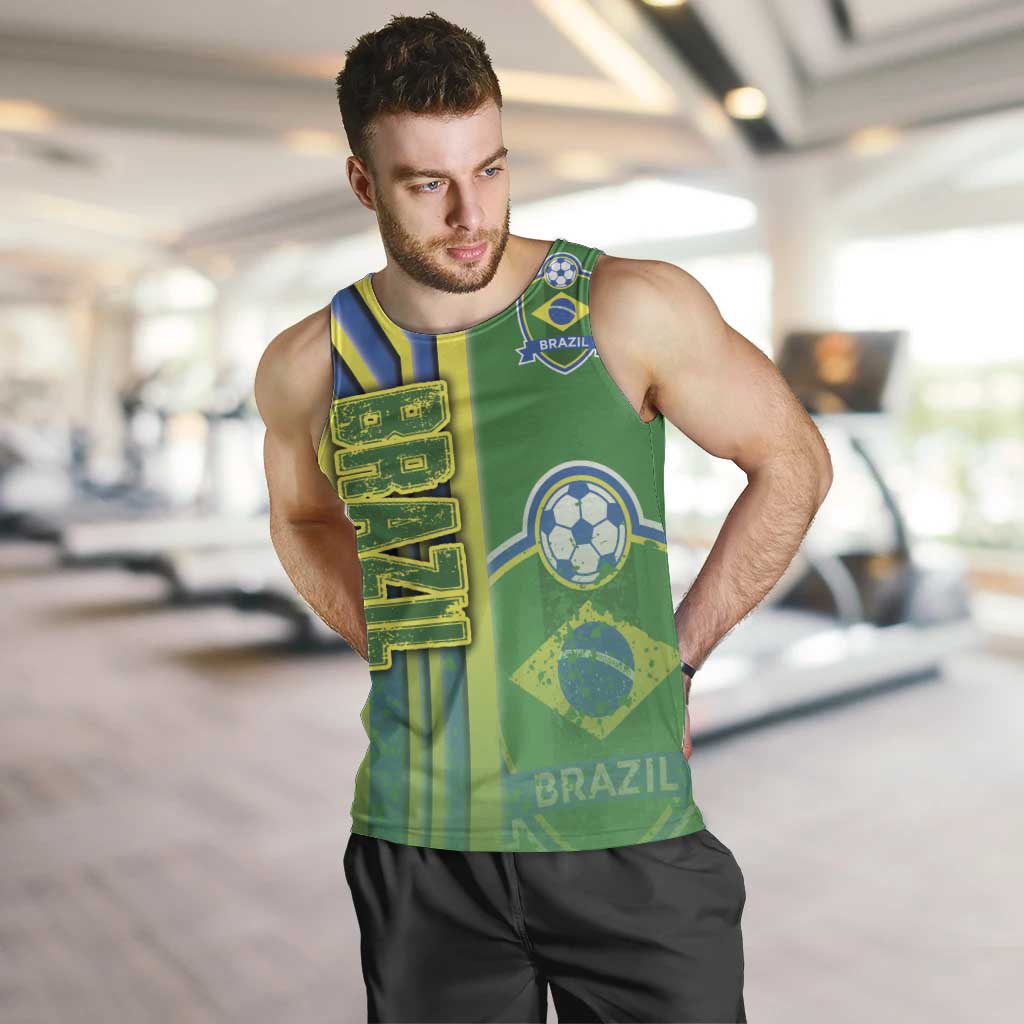 Brazil Football Men Tank Top Selecao Soccer - Road To Champion