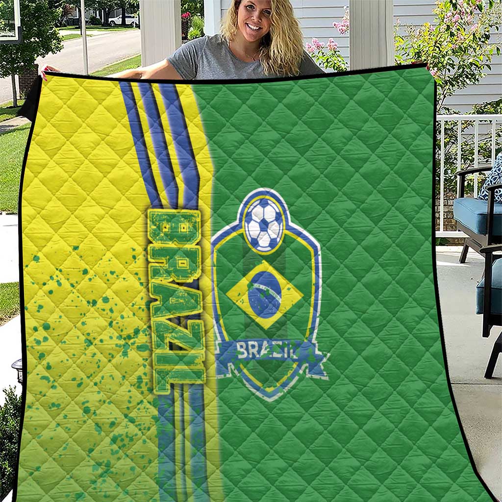 Brazil Football Quilt Selecao Soccer - Road To Champion - Wonder Print Shop