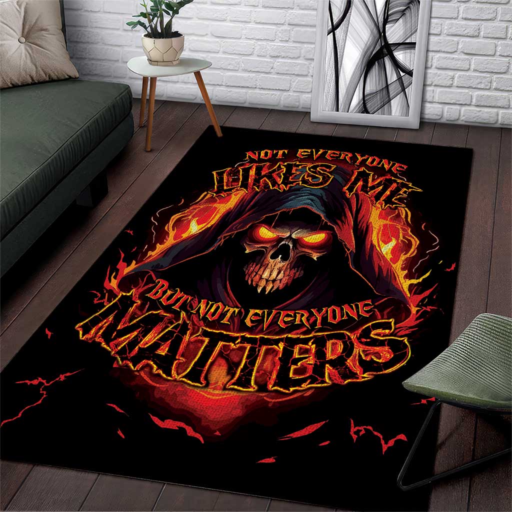 Not Everyone Likes Me Skull Reaper Area Rug