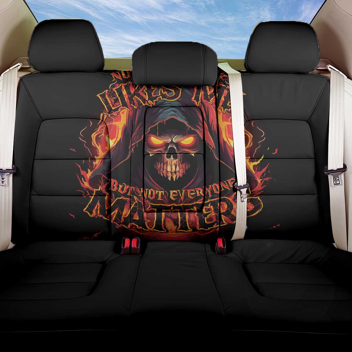 Not Everyone Likes Me Skull Reaper Back Car Seat Cover - Wonder Print Shop