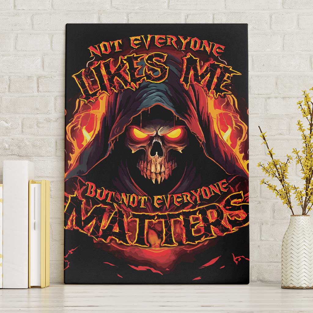 Not Everyone Likes Me Skull Reaper Canvas Wall Art - Wonder Print Shop