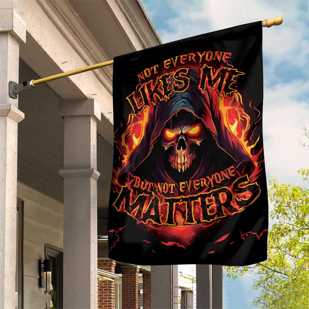 Not Everyone Likes Me Skull Reaper Garden Flag - Wonder Print Shop