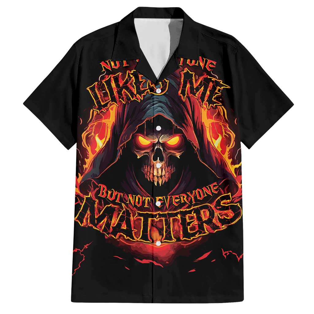 Not Everyone Likes Me Skull Reaper Hawaiian Shirt - Wonder Print Shop