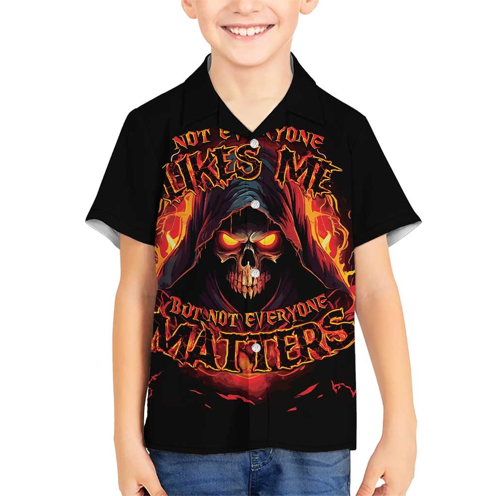 Not Everyone Likes Me Skull Reaper Kid Hawaiian Shirt - Wonder Print Shop