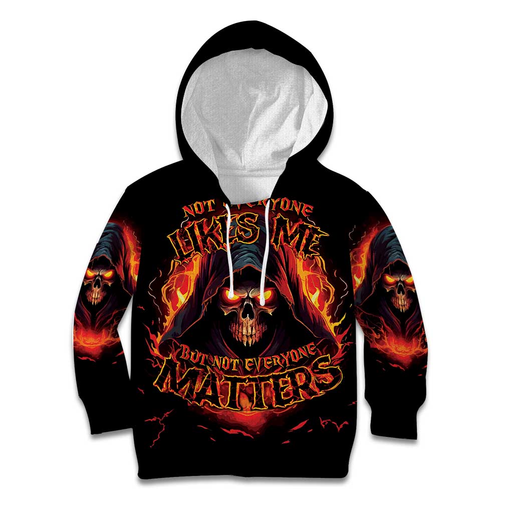 Not Everyone Likes Me Skull Reaper Kid Hoodie - Wonder Print Shop